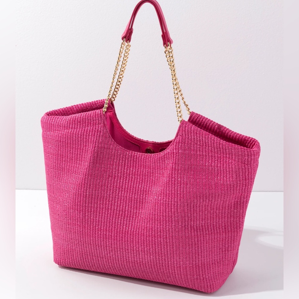Shiraleah JosephineTote Bag in Fuschia Pink - Picture 2 of 6